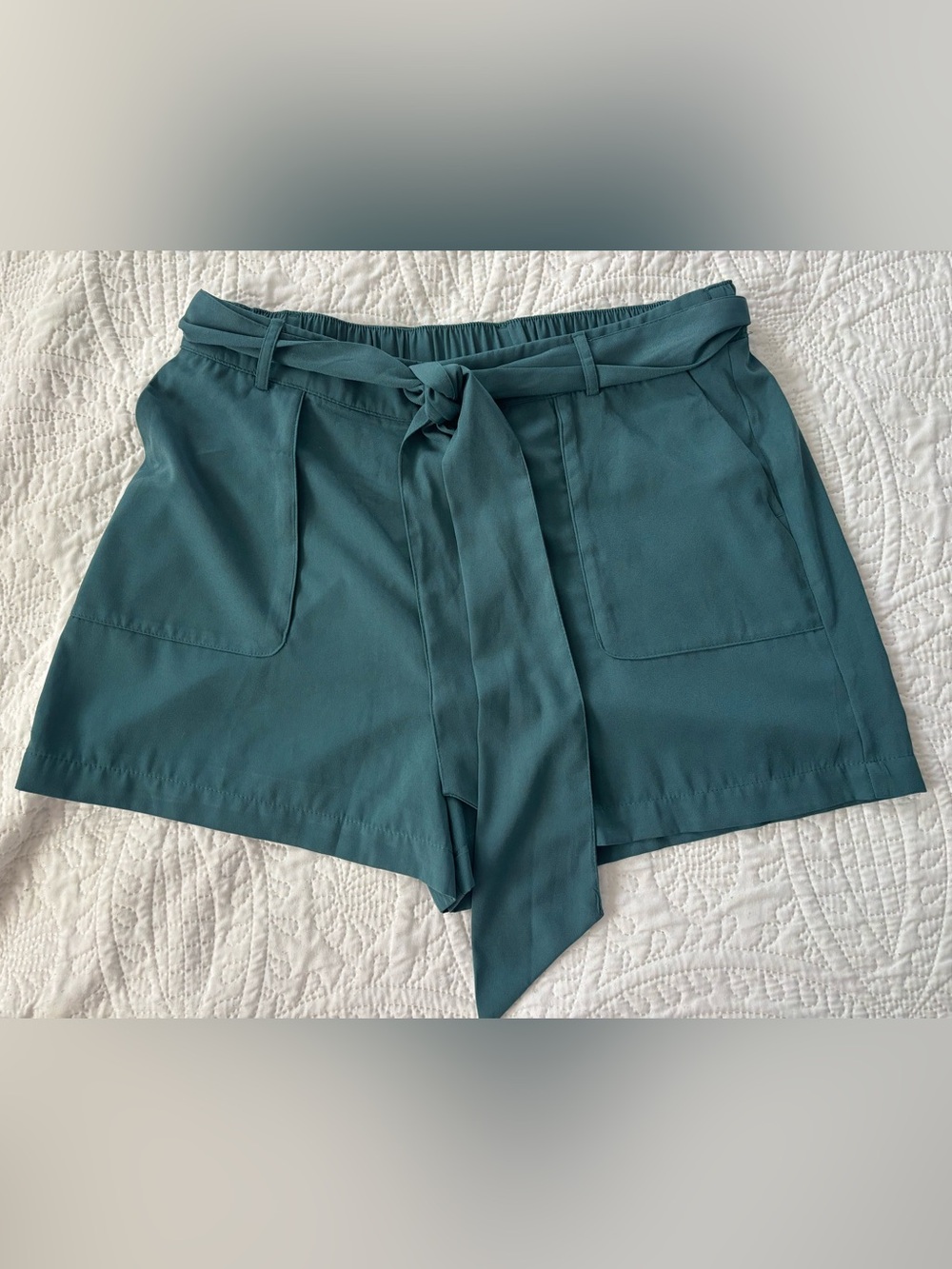 A New Day Green High-Waist Tie-Front Shorts XL